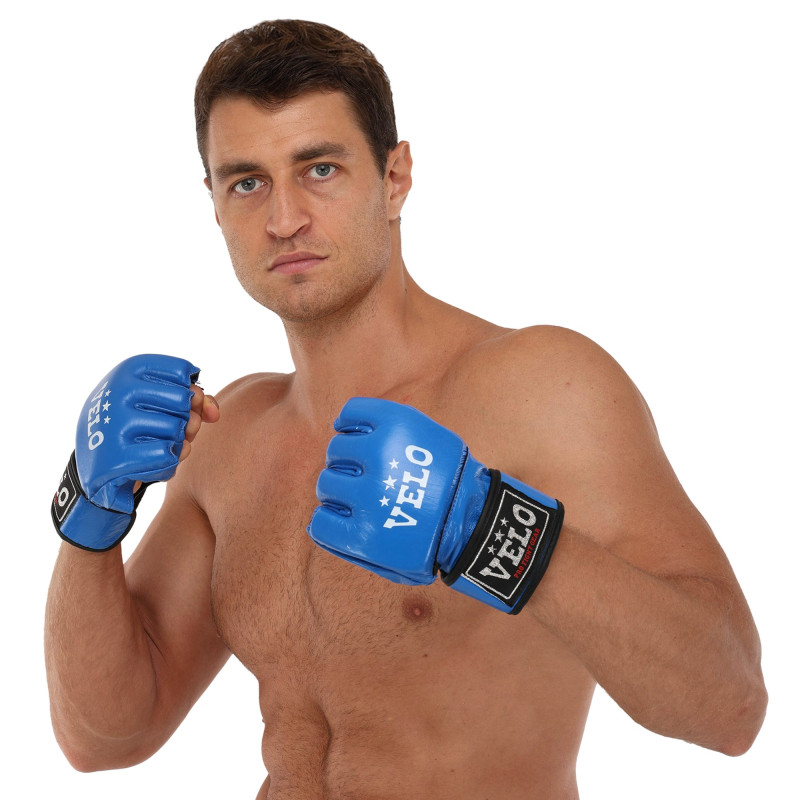 Рукавиці для змішаних єдиноборств MMA VELO ULI-4018 S-XL кольори в асортименті