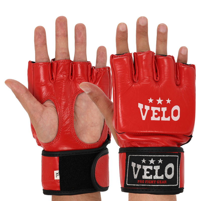 Рукавиці для змішаних єдиноборств MMA VELO ULI-4018 S-XL кольори в асортименті