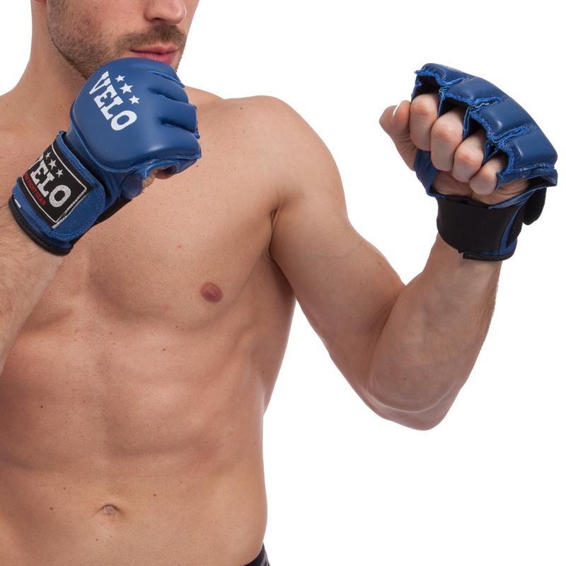 Рукавиці для змішаних єдиноборств MMA VELO ULI-4024 S-XL кольори в асортименті