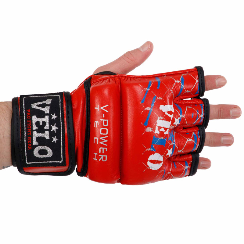 Рукавиці для змішаних єдиноборств MMA VELO ULI-4032 S-XL кольори в асортименті