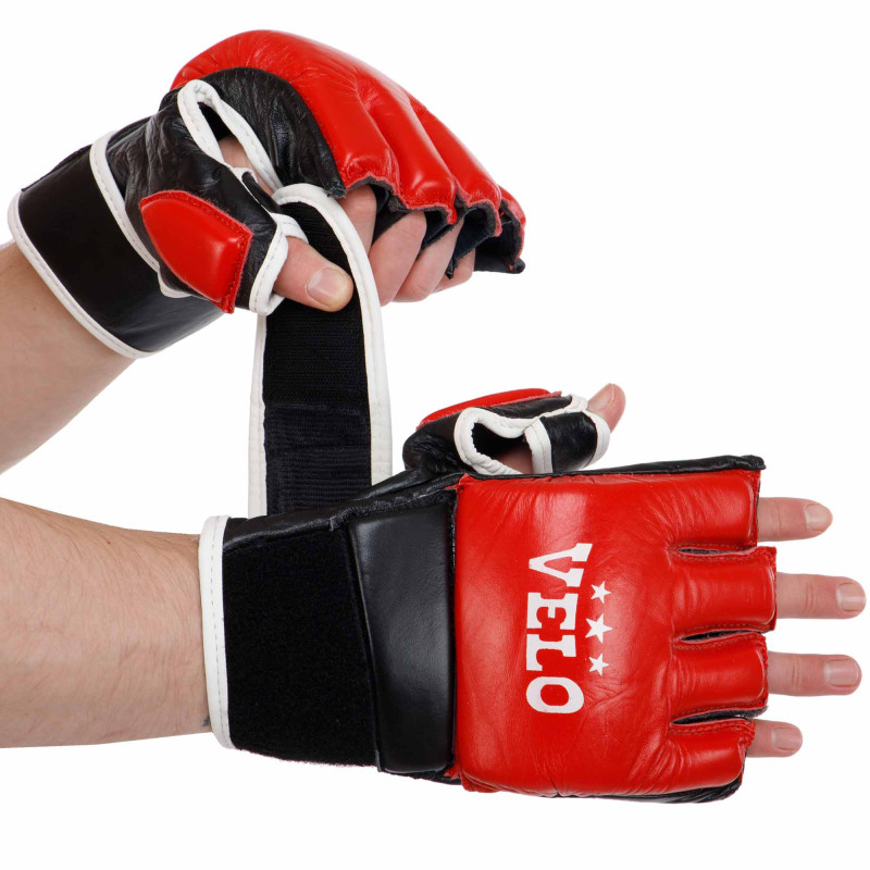 Рукавиці для змішаних єдиноборств MMA VELO ULI-4033 S-XL кольори в асортименті