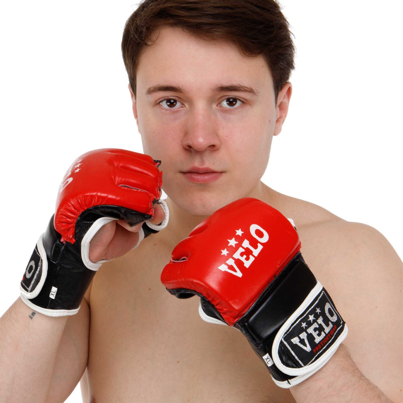 Рукавиці для змішаних єдиноборств MMA VELO ULI-4033 S-XL кольори в асортименті