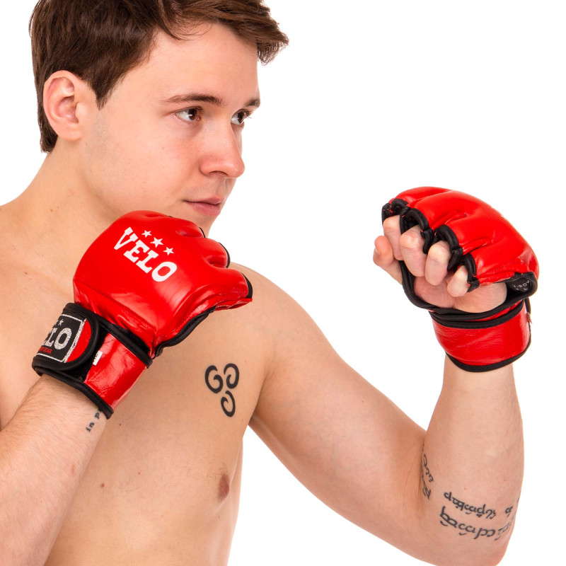 Рукавиці для змішаних єдиноборств MMA VELO ULI-4035 S-XL кольори в асортименті