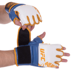 Рукавиці для змішаних єдиноборств MMA UFC TrueThai UTT-75399 S-M синій-білий
