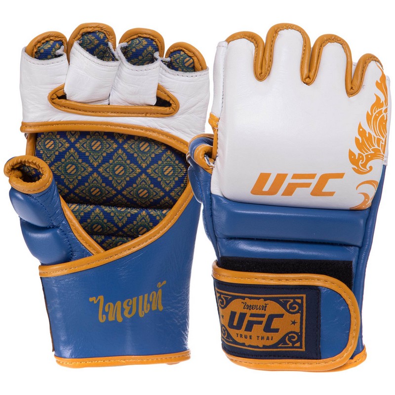 Рукавиці для змішаних єдиноборств MMA UFC TrueThai UTT-75399 S-M синій-білий