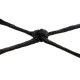 Сітка для волейболу FOX VB-0045 9,5x1,0м чорний-білий