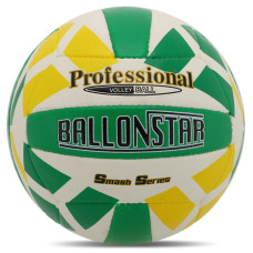 М'яч волейбольний BALLONSTAR VB-5064 №5 PU зелений-білий-жовтий