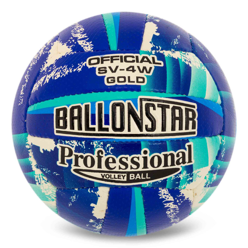 М'яч волейбольний BALLONSTAR SV-4W GOLD VB-5205 №5 PU синій-бірюзовий
