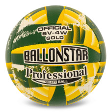 М'яч волейбольний BALLONSTAR SV-4W GOLD VB-5215 №5 PU зелений-жовтий