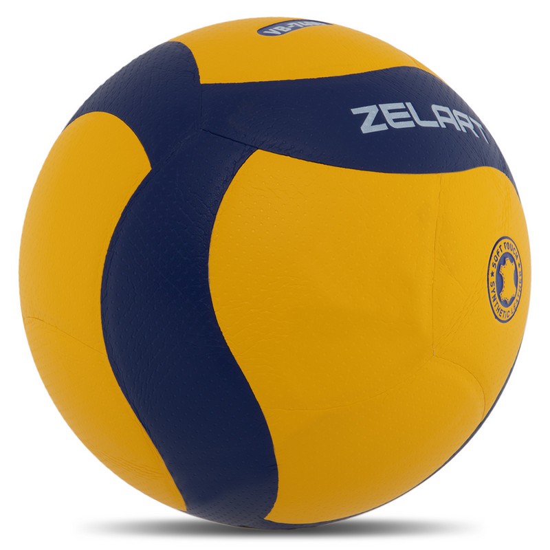 М'яч волейбольний ZELART VB-7400 №5 PU жовтий-синій