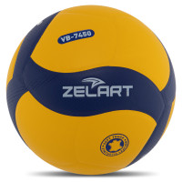 М'яч волейбольний ZELART VB-7450 №5 PU жовтий-синій