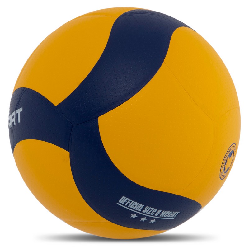 М'яч волейбольний ZELART VB-7450 №5 PU жовтий-синій