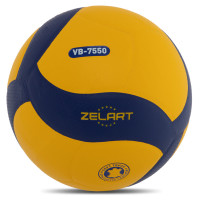 М'яч волейбольний ZELART VB-7550 №5 PU жовтий-синій