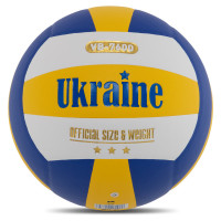 М'яч волейбольний UKRAINE VB-7600 №5 PU жовтий-білий-синій