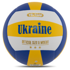 М'яч волейбольний UKRAINE VB-7600 №5 PU жовтий-білий-синій