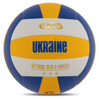 М'яч волейбольний UKRAINE VB-7800 №5 PU жовтий-білий-синій