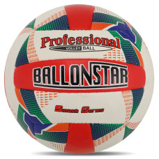 М'яч волейбольний BALLONSTAR VB-8858 №5 PU білий-оранжевий-синій