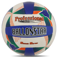 М'яч волейбольний BALLONSTAR VB-8859 №5 PU білий-синій-оранжевий
