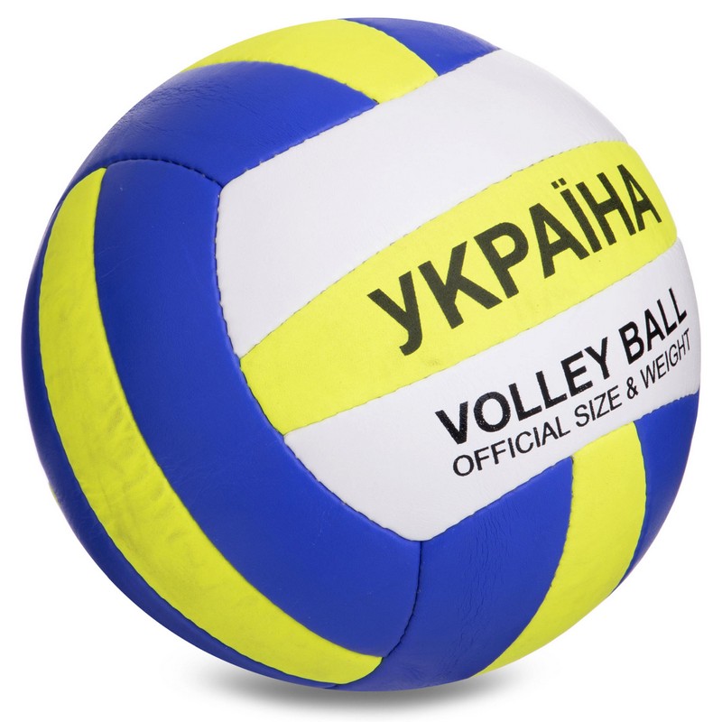 М'яч волейбольний UKRAINE VB2127 №5 PU синій-жовтий-білий