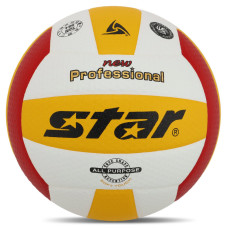 М'яч волейбольний STAR NEW PROFESSIONAL VB315-34 №5 PU білий-жовтий-червоний