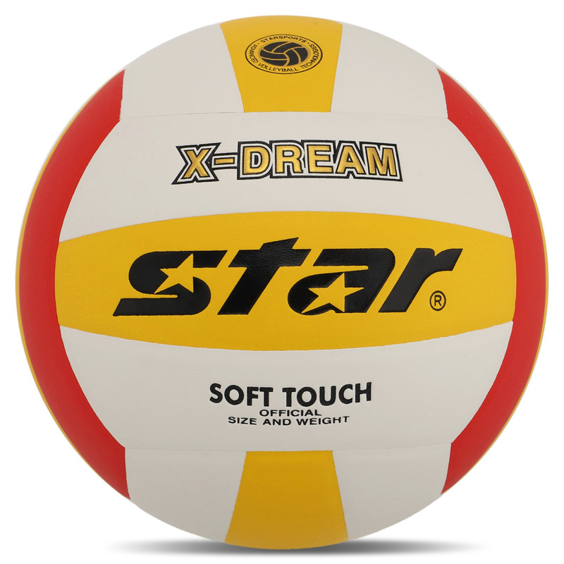 М'яч волейбольний STAR X-DREAM VB4025-34 №5 PU білий-жовтий-червоний