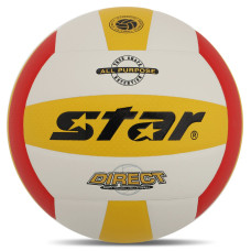 М'яч волейбольний STAR DIRECT VB4055-34 №5 PU білий-жовтий-червоний