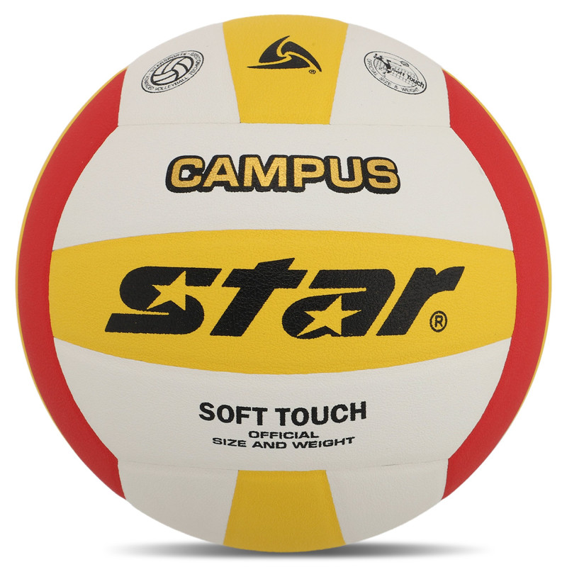 М'яч волейбольний STAR CAMPUS VB4075C-34 №5 PU білий-жовтий-червоний