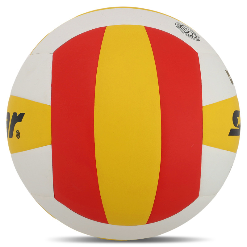 М'яч волейбольний STAR SOFT HIGHEST VB425-34S №5 PU білий-жовтий-червоний