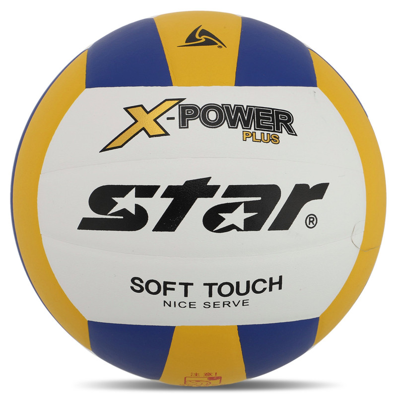 М'яч волейбольний STAR X-POWER PLUS VB5055C-33 №5 PU білий-жовтий-синій