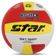 М'яч волейбольний STAR HIGHER 2000 VB805 №5 PU білий-жовтий-червоний