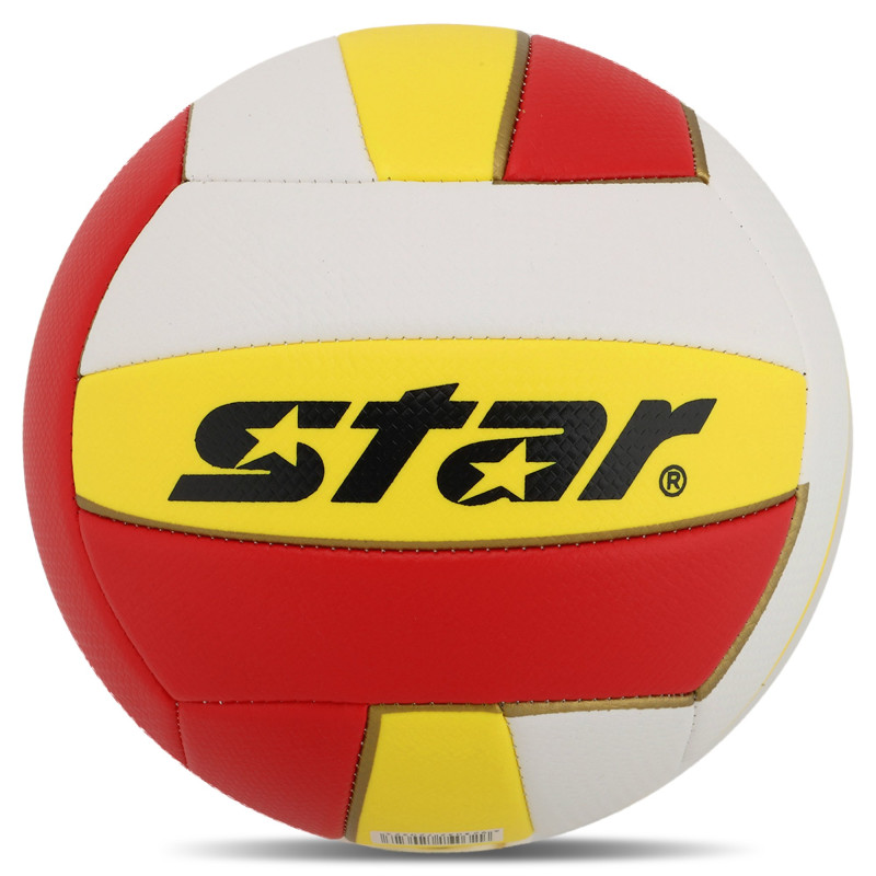 М'яч волейбольний STAR HIGHER 2000 VB805 №5 PU білий-жовтий-червоний