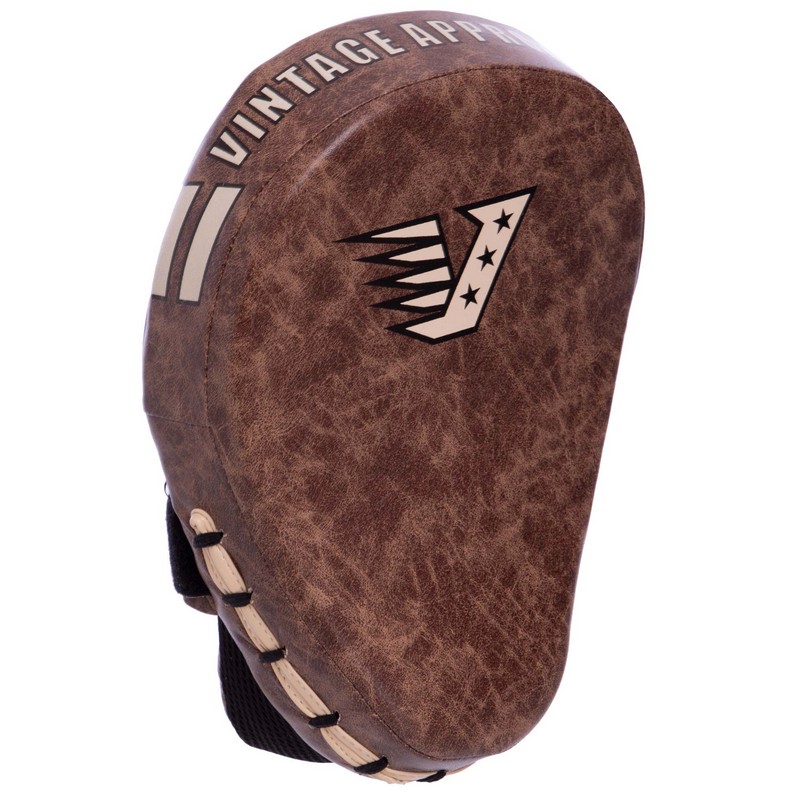 Лапа боксерська вигнута тренувальна PU VELO VL-2216 24x19x9см 2штуки коричневий
