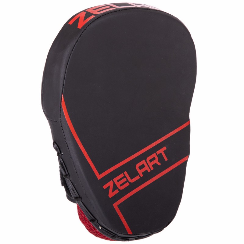 Лапа боксерська вигнута тренувальна шкіра Zelart VL-3148 25x18x5см 2штуки кольори в асортименті