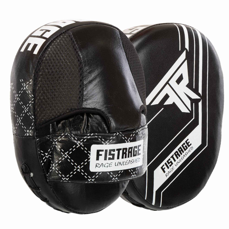 Лапа боксерська вигнута тренувальна шкіра FISTRAGE VL-4308 23x17x6см 2штуки кольори в асортименті