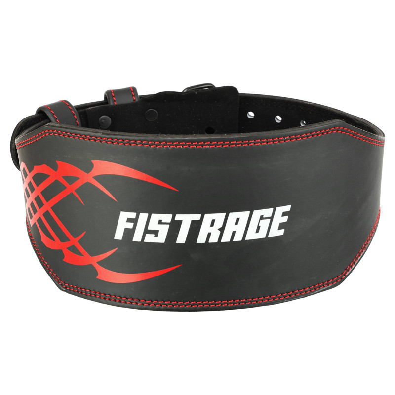 Пояс атлетичний шкіряний FISTRAGE VL-4343 спинка-15см розмір-S-XL чорний-червоний