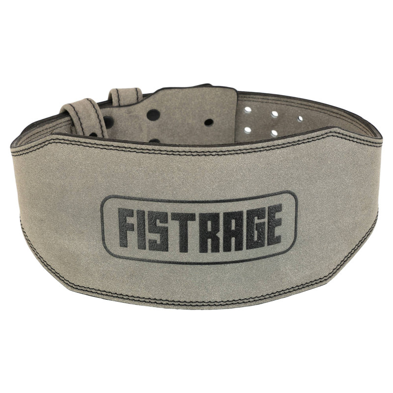Пояс атлетичний шкіряний FISTRAGE VL-4374 спинка-15см розмір-S-XL сірий