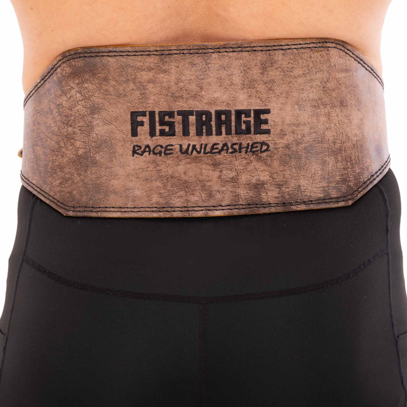 Пояс атлетичний шкіряний FISTRAGE VL-6049 спинка-15см розмір-S-XXL коричневий