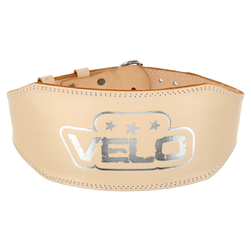 Пояс атлетичний шкіряний VELO VL-6624 спинка-15см розмір-S-XXL спинка-15см бежевий