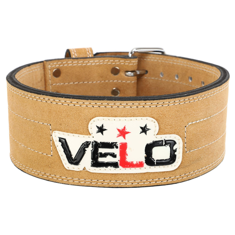 Пояс для пауерліфтингу шкіряний VELO VL-6645 спинка-10см розмір-M-L бежевий