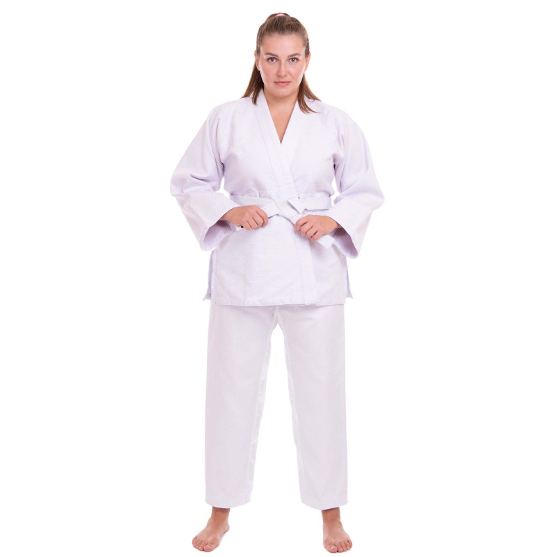 Кімоно для дзюдо куртка штани та пояс FISTRAGE VL-8192 110-190см білий