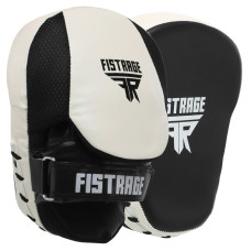 Лапа боксерська вигнута тренувальна FLEX FISTRAGE VL-8284 25x20x10см 2штуки чорний-білий