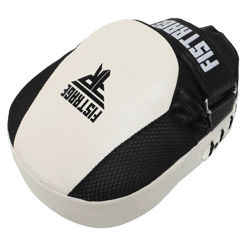 Лапа боксерська вигнута тренувальна FLEX FISTRAGE VL-8284 25x20x10см 2штуки чорний-білий