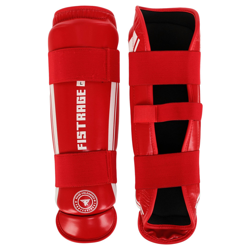 Захист гомілки для карате щитки накладки на ноги FISTRAGE VL-8450 розмір S-XL кольори в асортименті