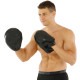 Лапа боксерська вигнута тренувальна шкіра FISTRAGE INTENSE FIGHTER VL-9348 19х5х26см 2штуки сірий-чорний