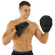 Лапа боксерська вигнута тренувальна шкіра FISTRAGE INTENSE FIGHTER VL-9348 19х5х26см 2штуки сірий-чорний