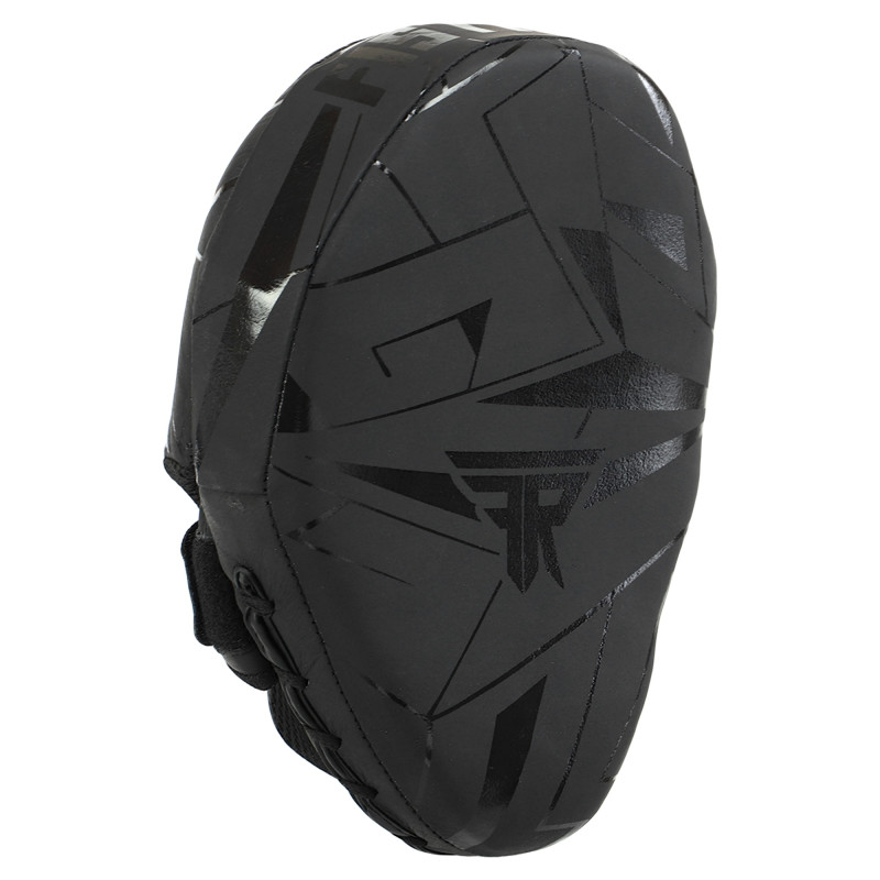 Лапа боксерська вигнута тренувальна шкіра FISTRAGE INTENSE FIGHTER VL-9348 19х5х26см 2штуки сірий-чорний