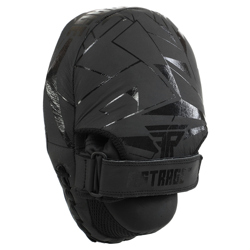 Лапа боксерська вигнута тренувальна шкіра FISTRAGE INTENSE FIGHTER VL-9348 19х5х26см 2штуки сірий-чорний