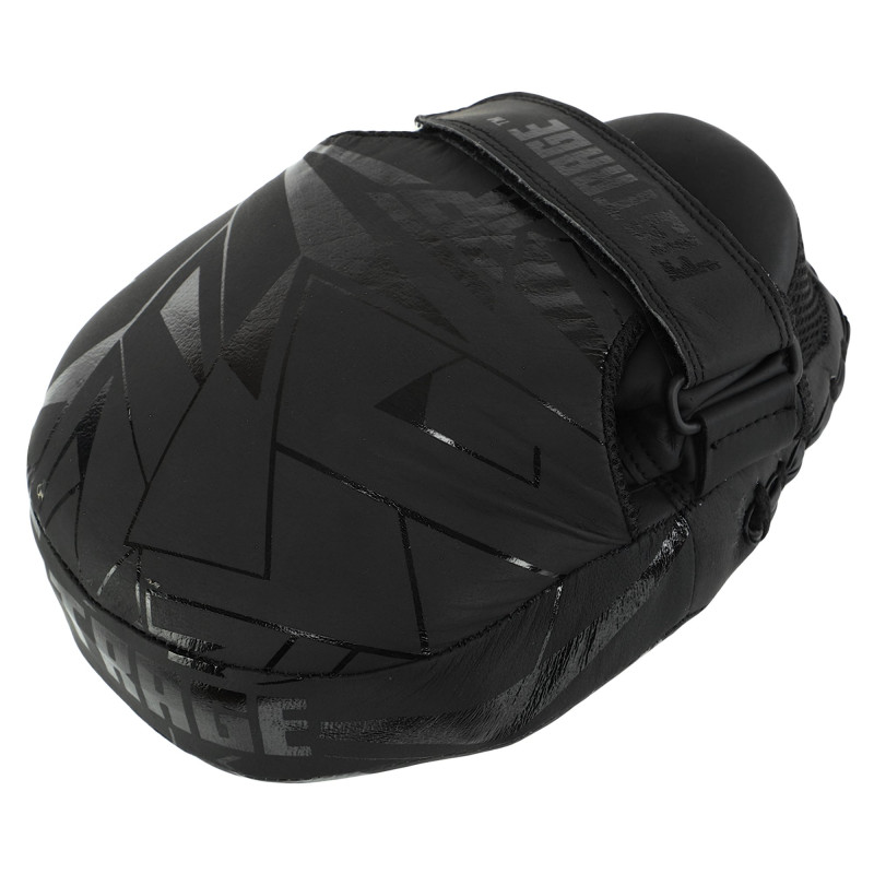 Лапа боксерська вигнута тренувальна шкіра FISTRAGE INTENSE FIGHTER VL-9348 19х5х26см 2штуки сірий-чорний