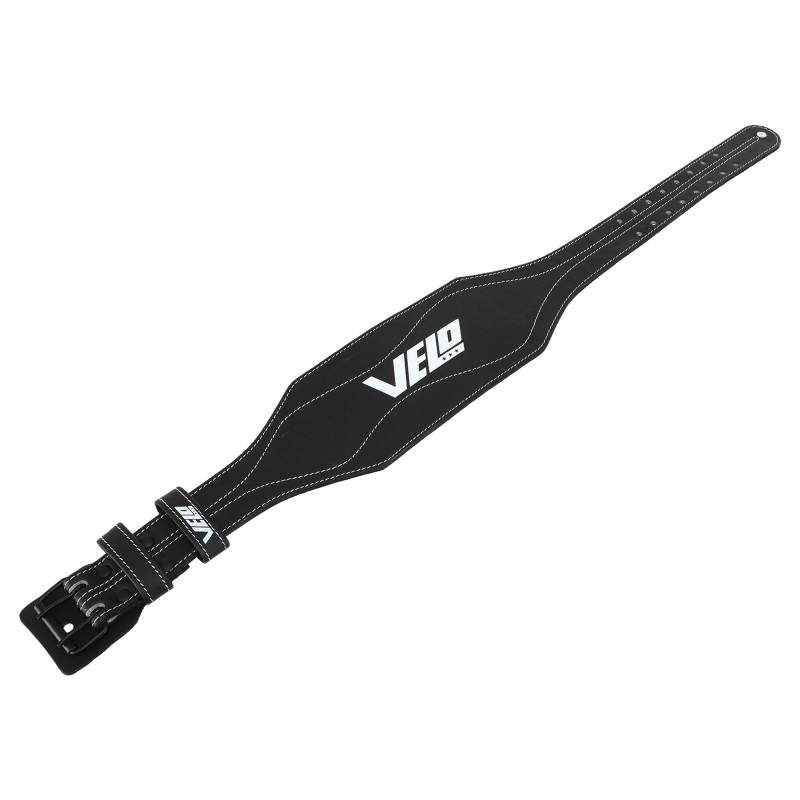 Пояс атлетичний шкіряний VELO VL-9741 спинка-15см розмір-S-XXL чорний-білий