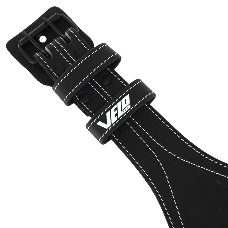 Пояс атлетичний шкіряний VELO VL-9741 спинка-15см розмір-S-XXL чорний-білий